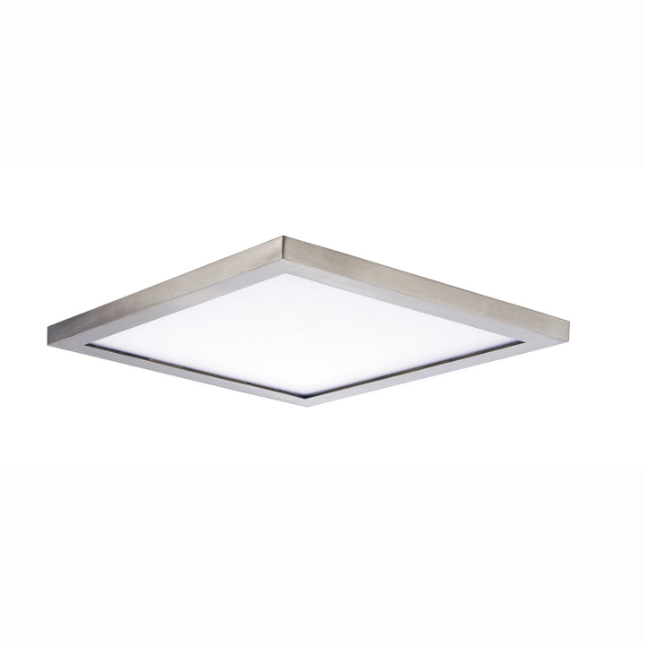 Wafer SQ LED Surface Mount White / Satin Nickel