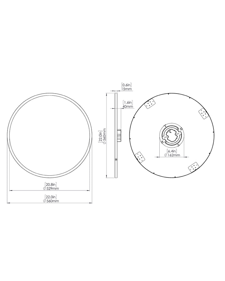 Wafer RD LED Surface Mount dimensions diagram