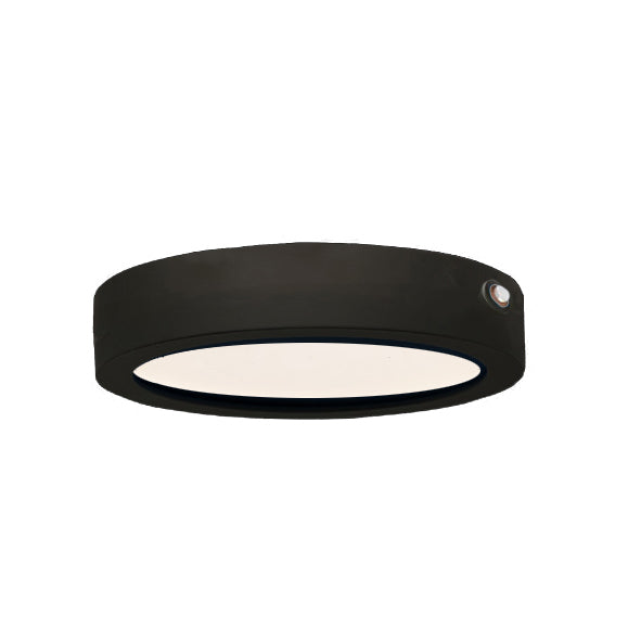 Wafer 7" RD LED Surface Mount 3000K EM Backup White / Black