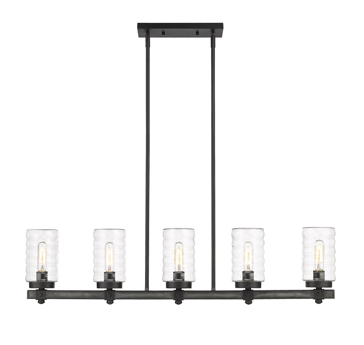 Tahoe - 5 Light Outdoor Linear Chandelier