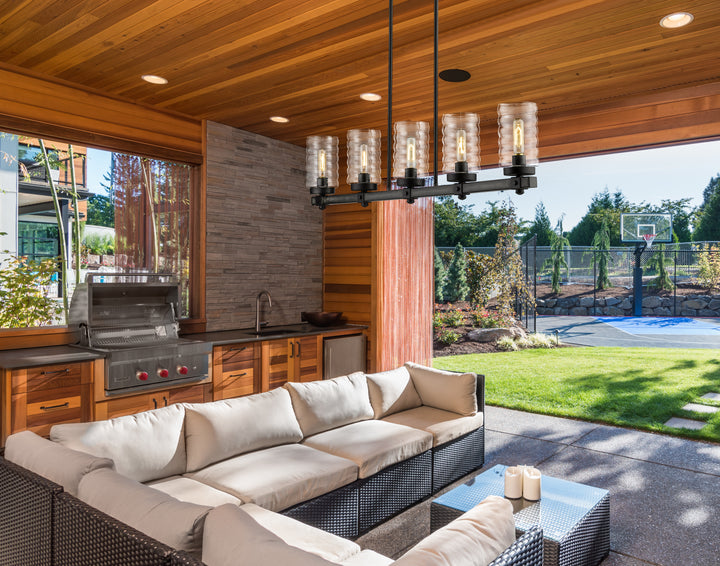 Tahoe - 5 Light Outdoor Linear Chandelier