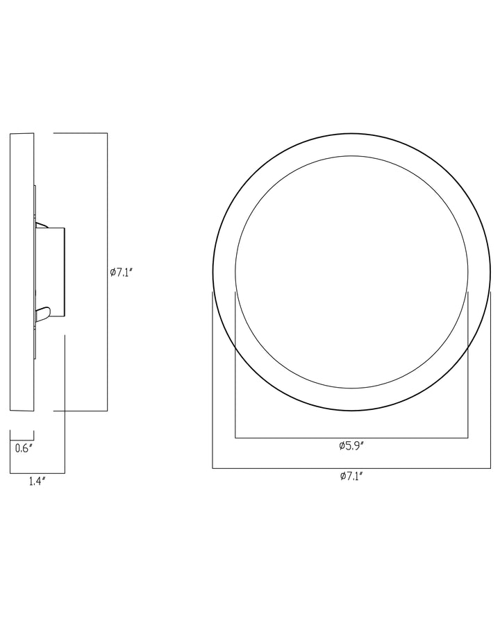 Wafer RD LED Surface Mount 4000K dimensions diagram