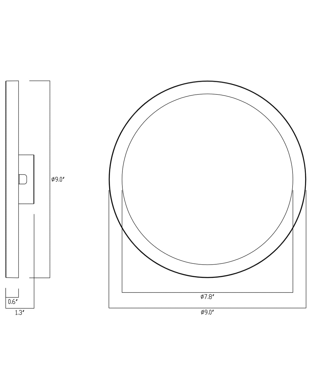 Wafer RD LED Surface Mount 4000K dimensions diagram