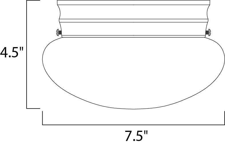 Essentials Flush Mount dimensions diagram