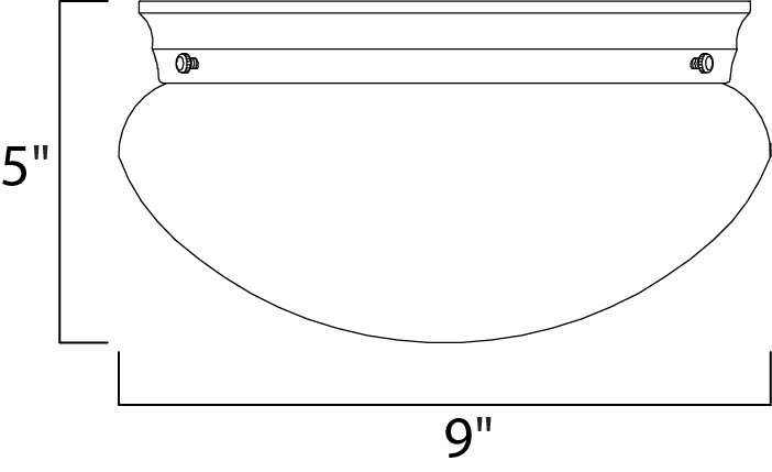 Essentials Flush Mount dimensions diagram