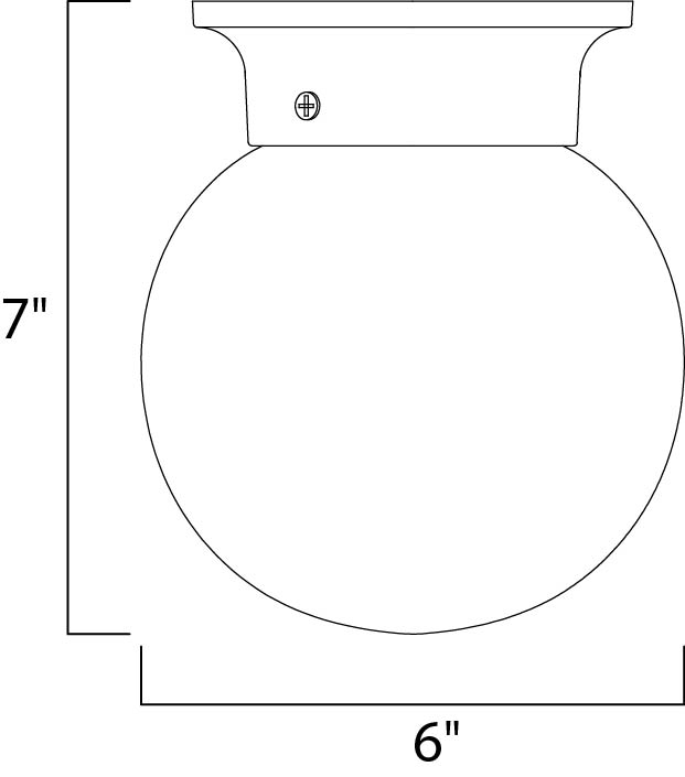Essentials Flush Mount dimensions diagram