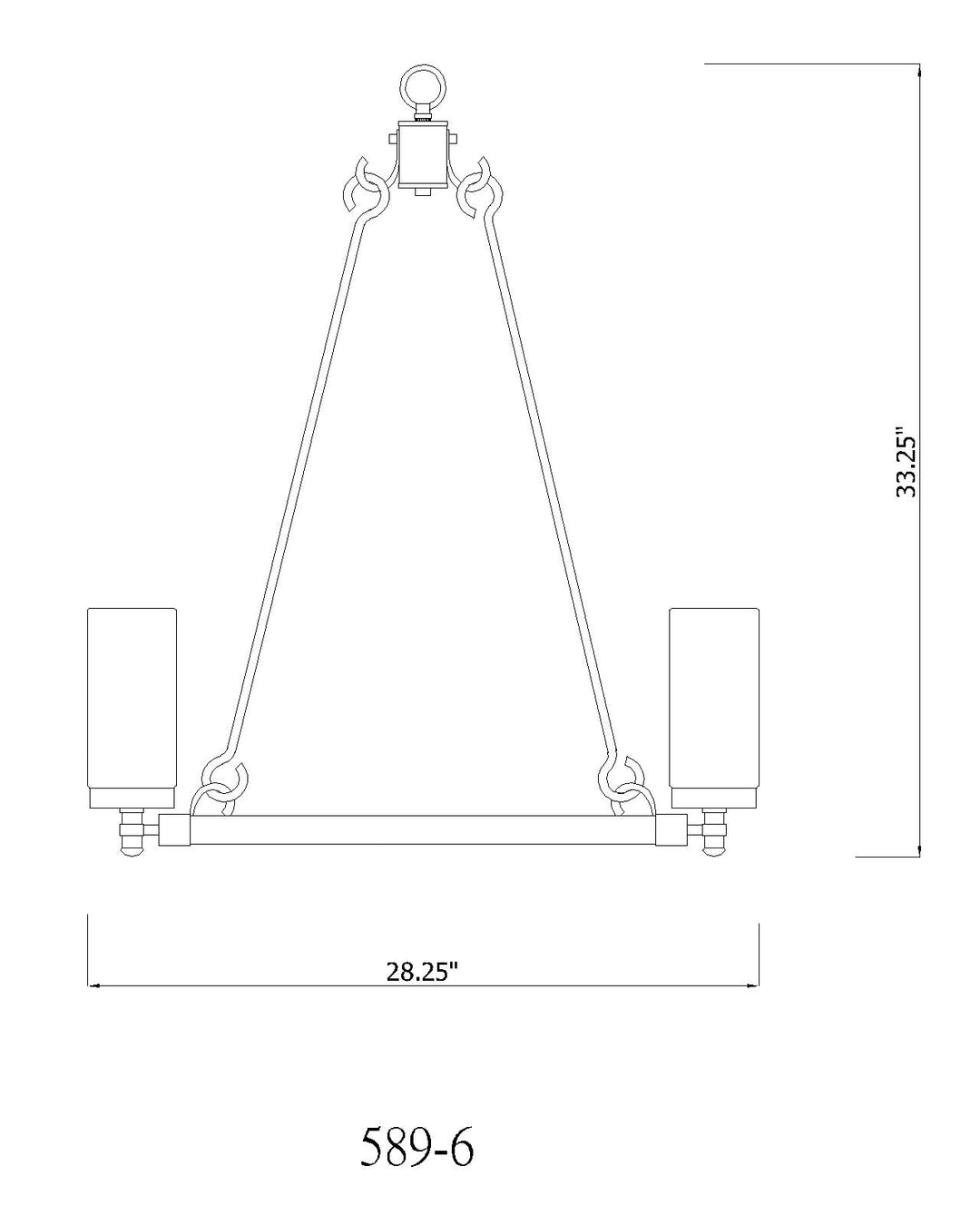 Marlow - 6 Light Outdoor Chandelier