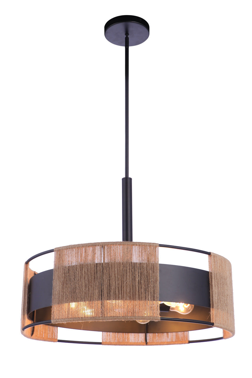 Kensey Pendant in Flat Black by Craftmade