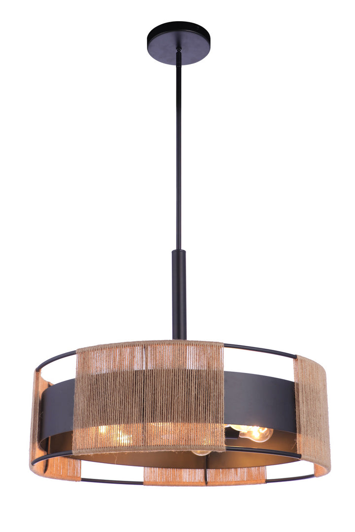 Kensey Pendant in Flat Black by Craftmade