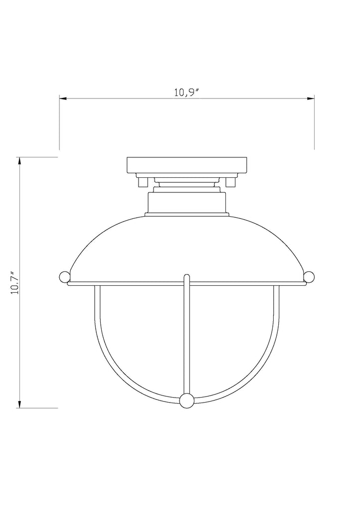 Ansel - 1 Light Outdoor Flush Mount