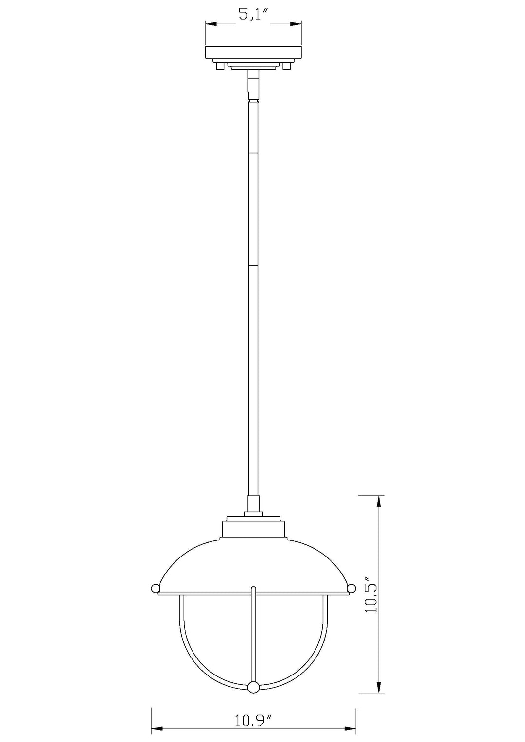 Ansel - 1 Light Outdoor Pendant