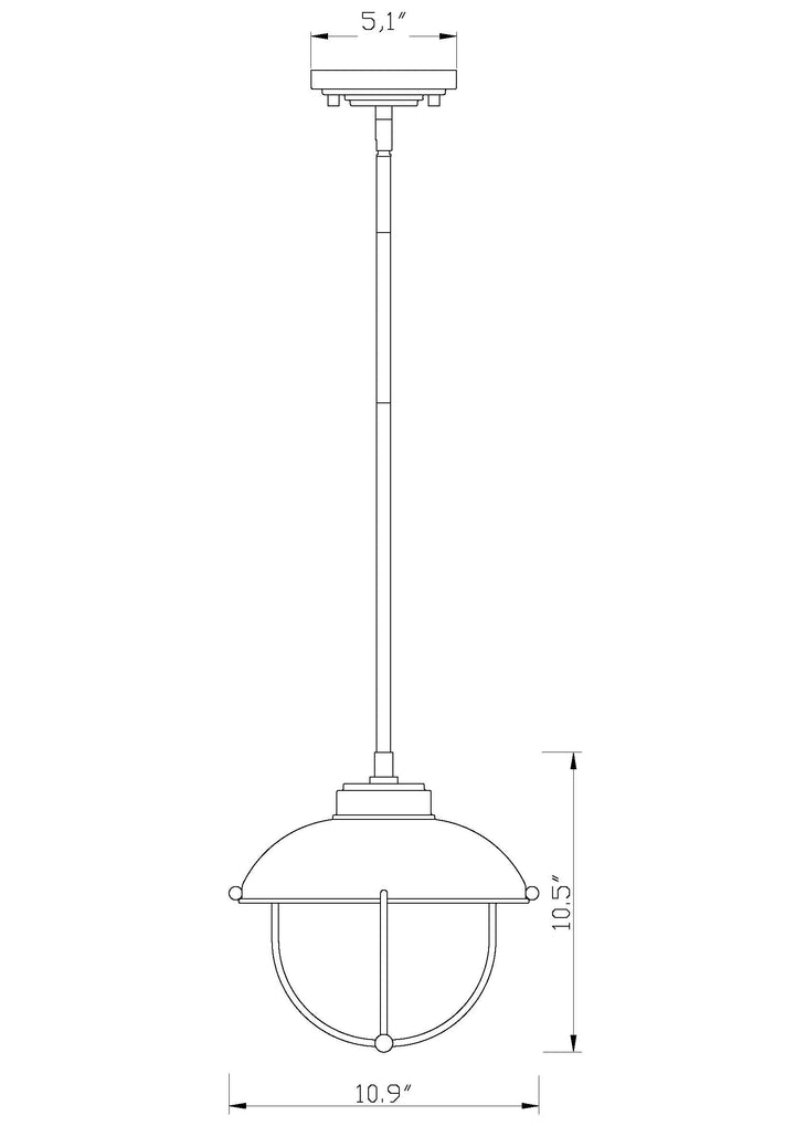 Ansel - 1 Light Outdoor Pendant