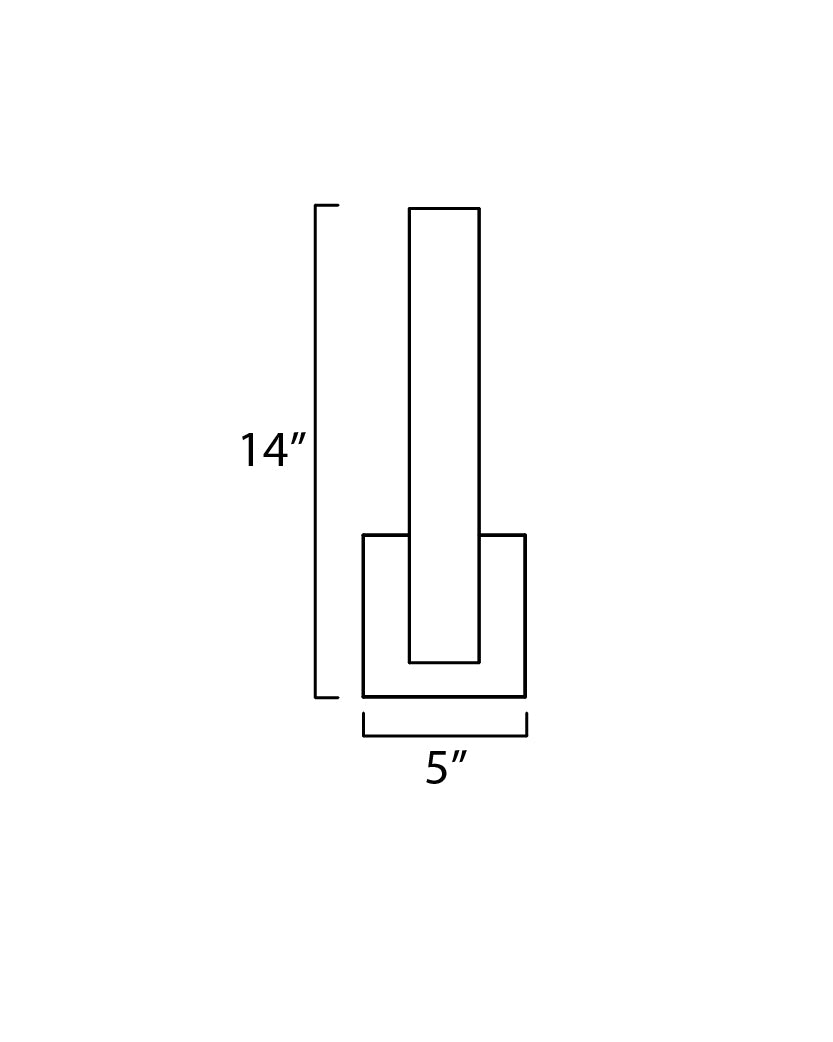 Vogue 5CCT LED Vanity dimensions diagram