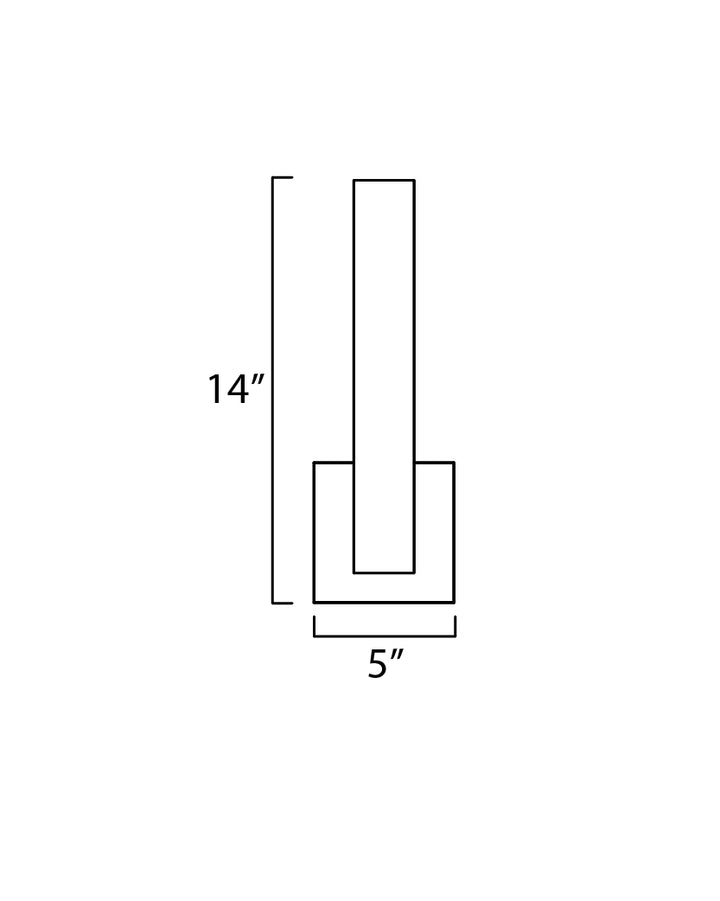 Vogue 5CCT LED Vanity dimensions diagram