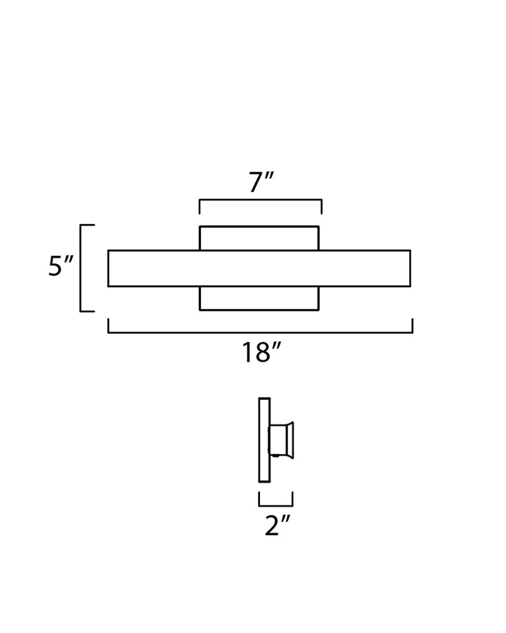 Vogue 5CCT LED Vanity dimensions diagram