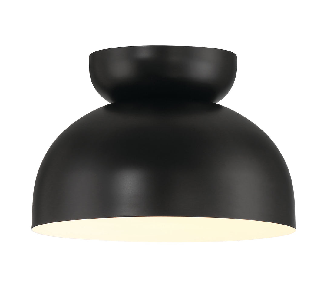 Ventura Dome Flush Mount in Flat Black by Craftmade