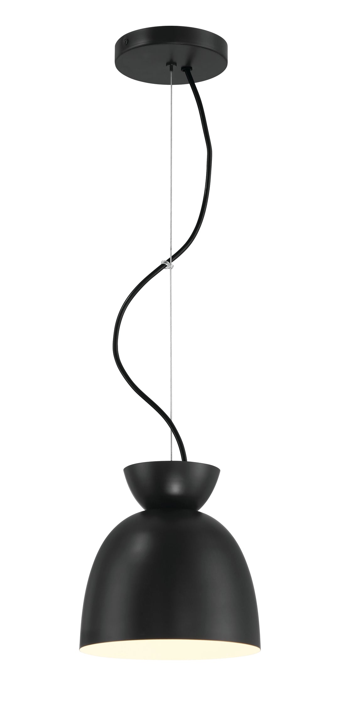 Ventura Dome Pendant in Flat Black by Craftmade