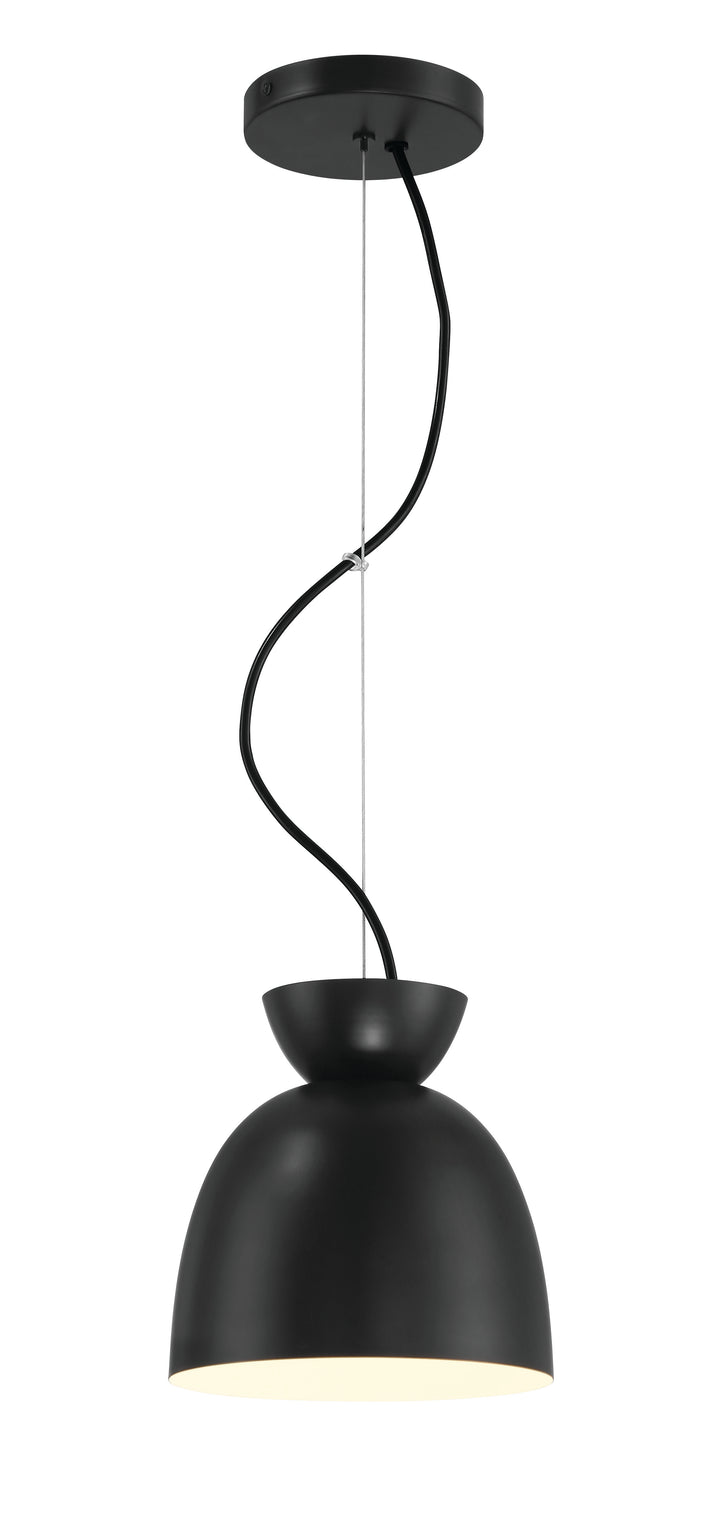 Ventura Dome Pendant in Flat Black by Craftmade