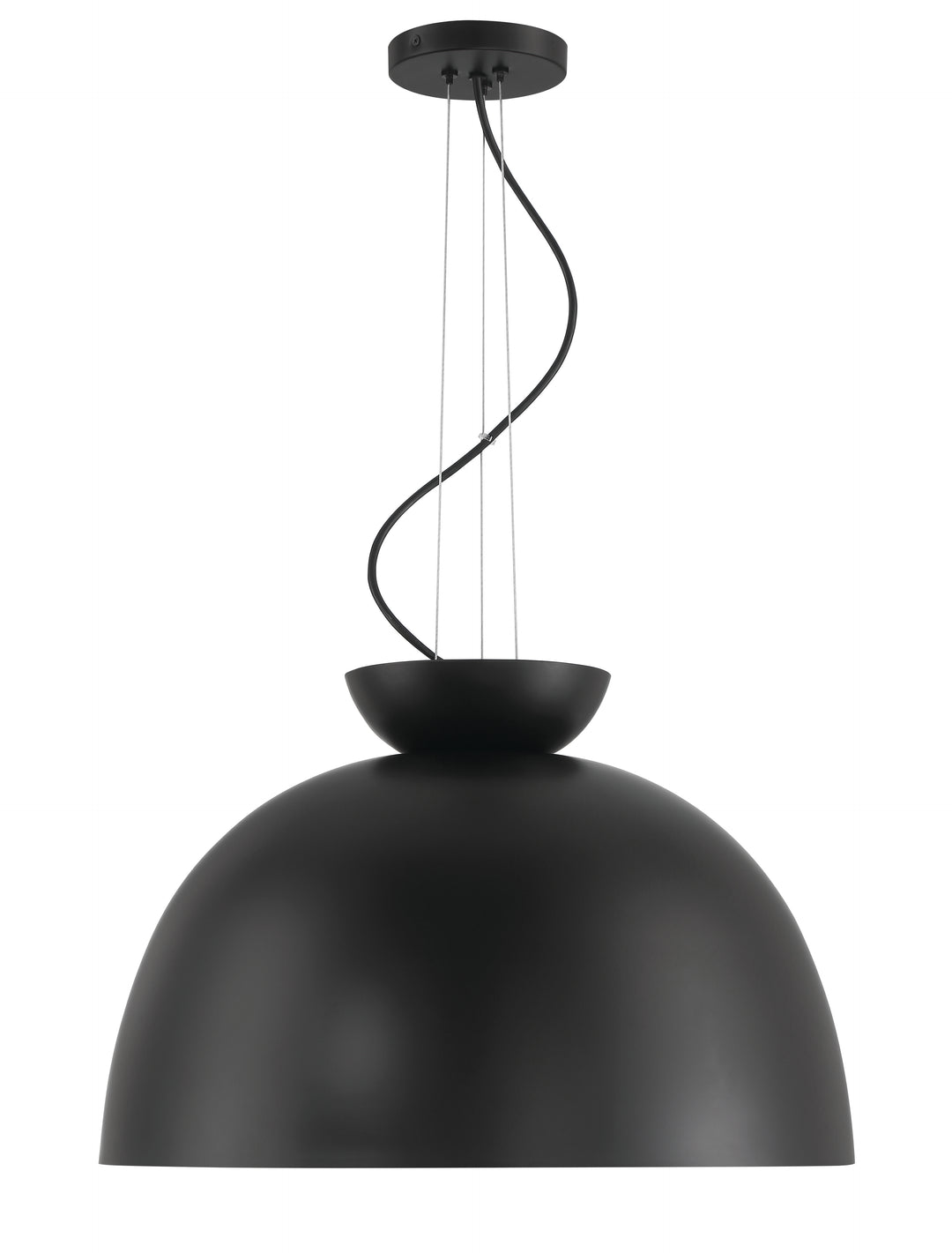 Ventura Dome Pendant in Flat Black by Craftmade