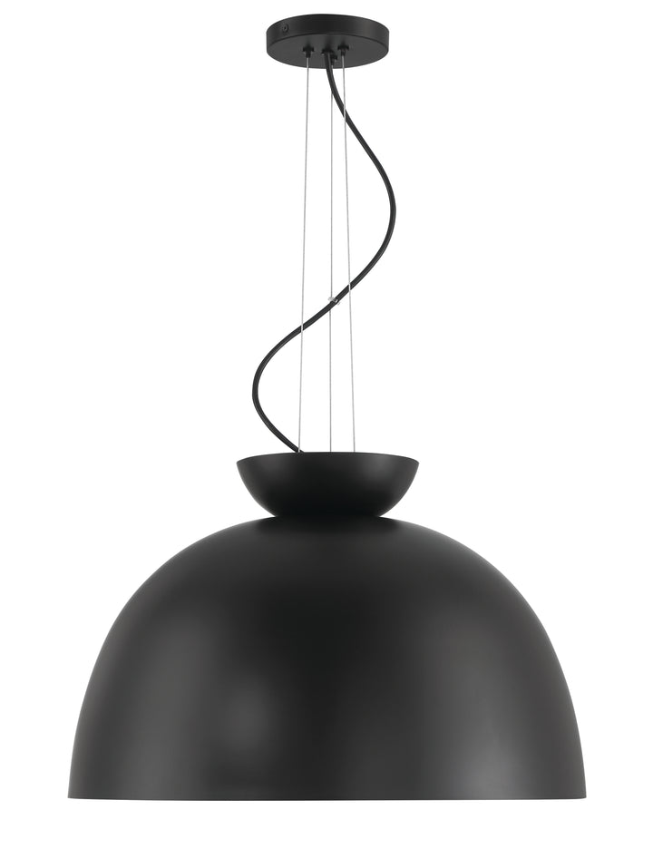 Ventura Dome Pendant in Flat Black by Craftmade