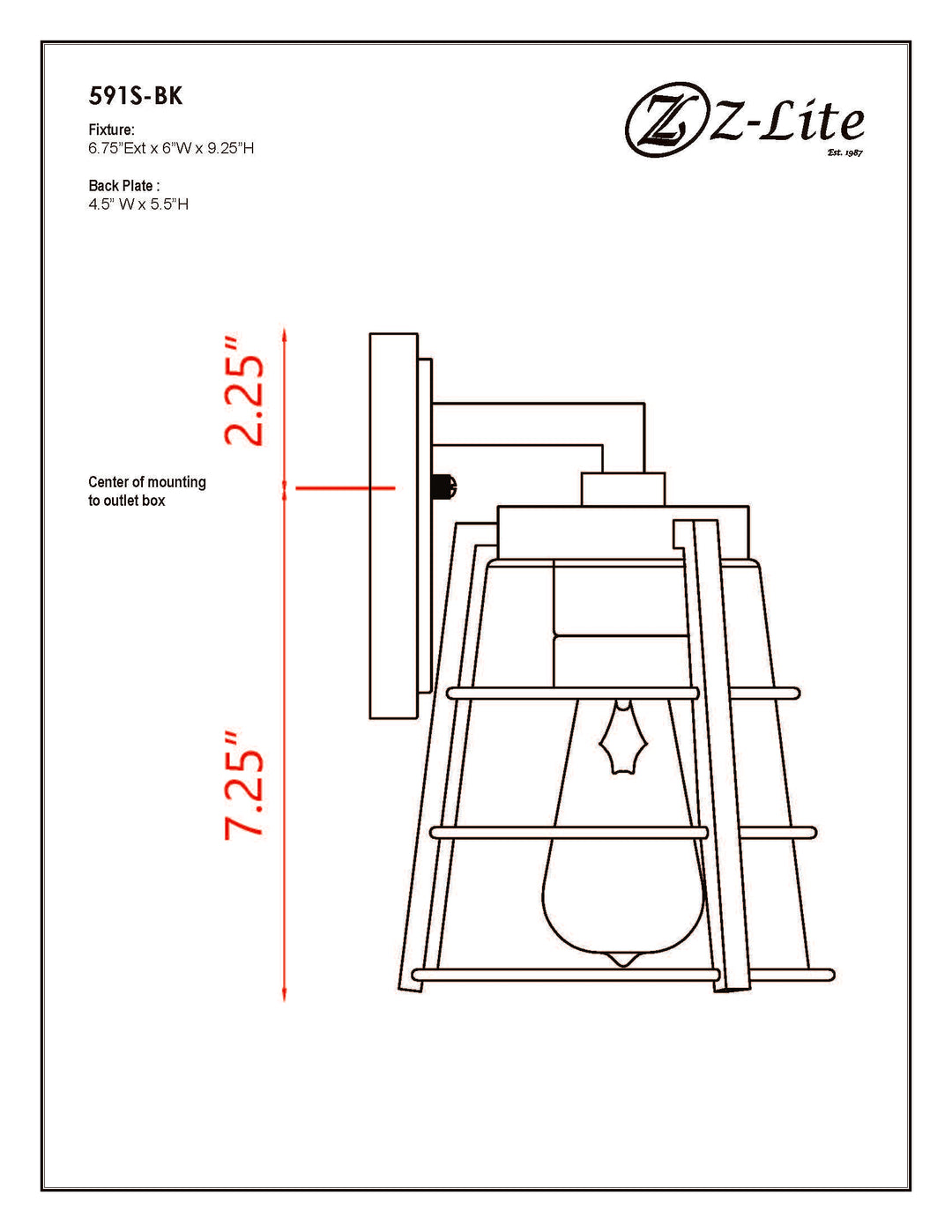 Helix - 1 Light Outdoor Wall Light