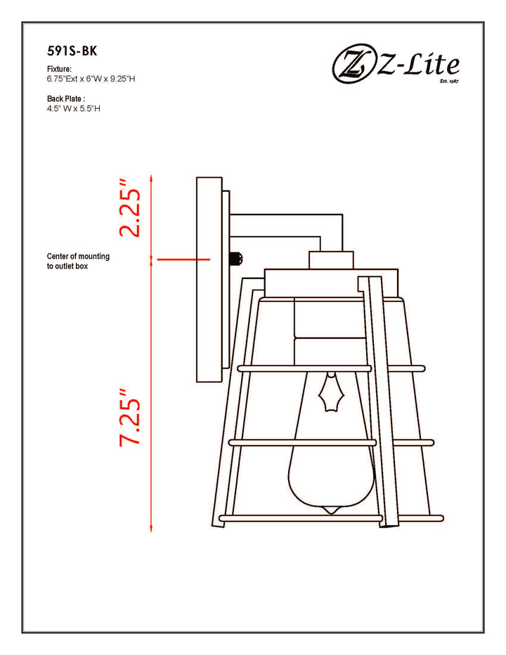 Helix - 1 Light Outdoor Wall Light