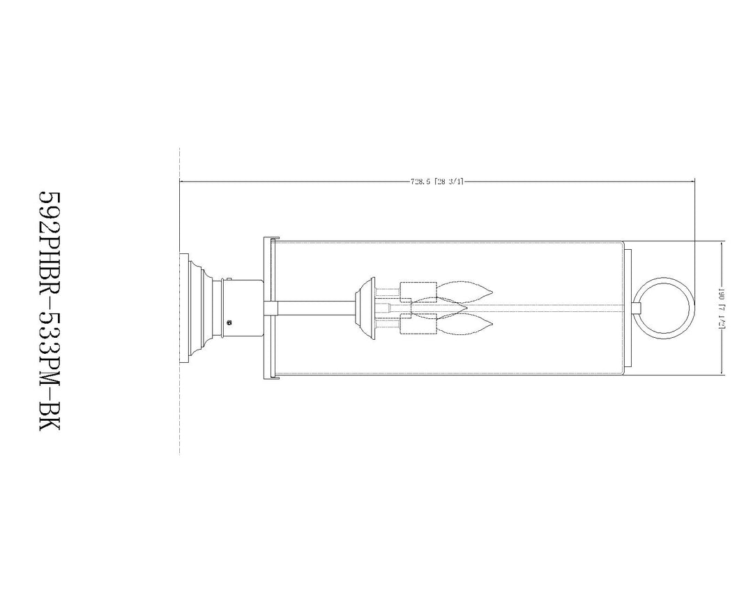 Sana - 3 Light Outdoor Pier Mount Light (592PHBR-533PM)