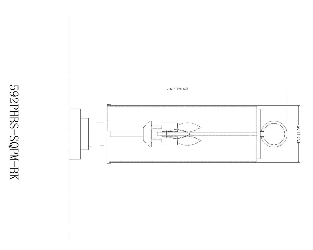 Sana - 3 Light Outdoor Pier Mount Light (592PHBS-SQPM)