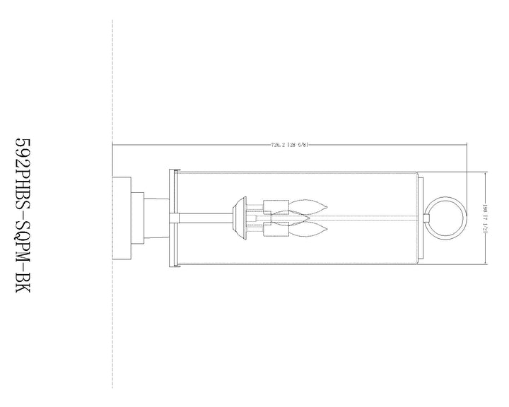 Sana - 3 Light Outdoor Pier Mount Light (592PHBS-SQPM)