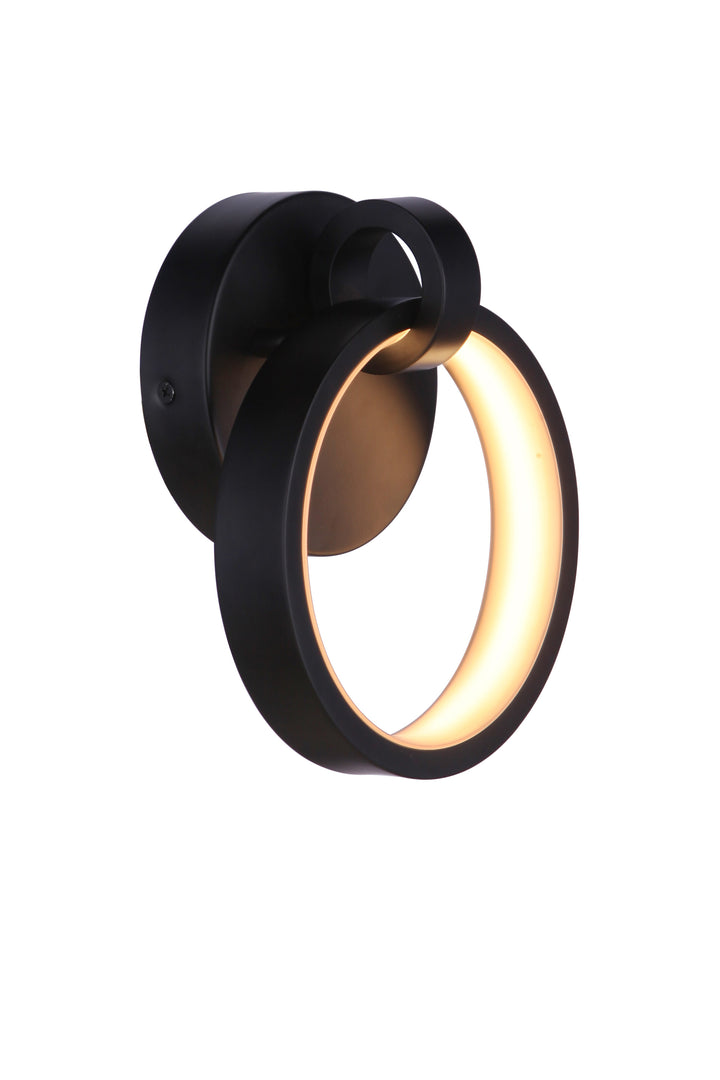 Context Ring LED Wall Sconce in Flat Black by Craftmade