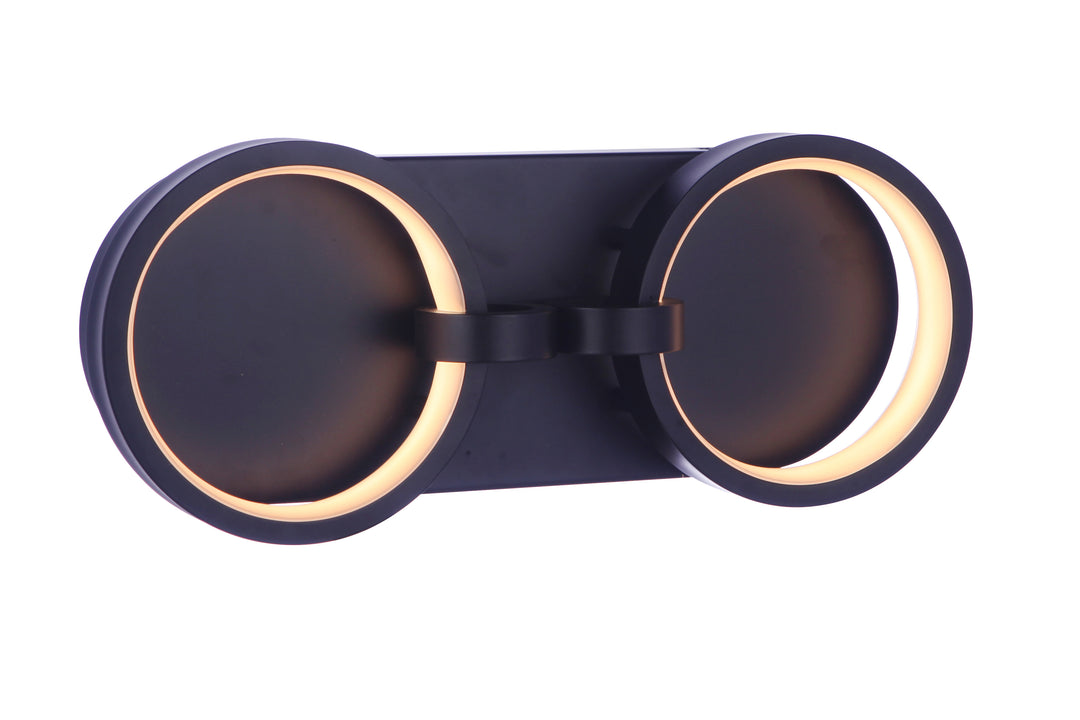 Context Ring LED Vanity Light in Flat Black by Craftmade