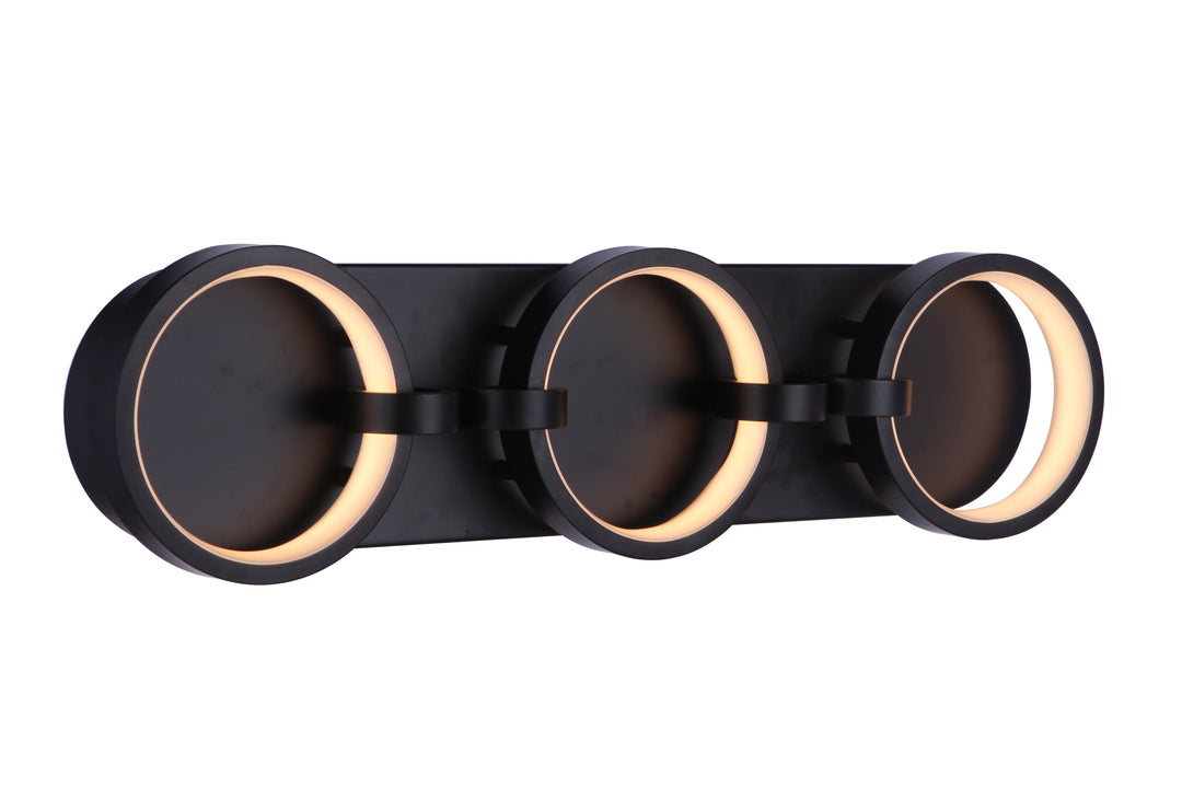 Context Ring LED Vanity Light in Flat Black by Craftmade