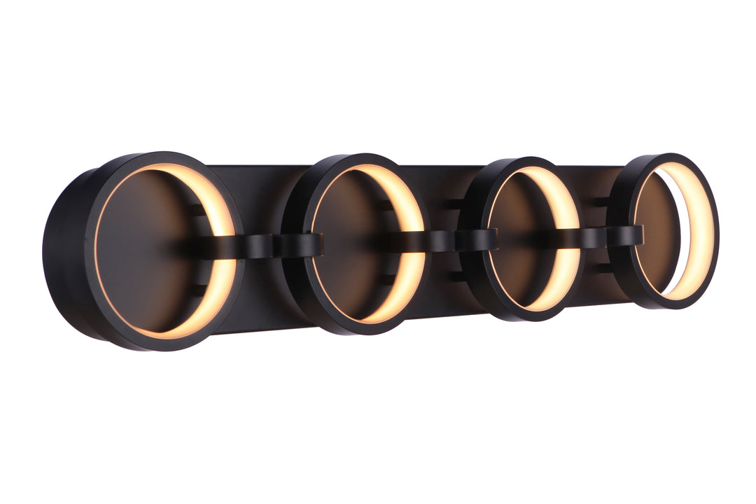 Context Ring LED Vanity Light in Flat Black by Craftmade