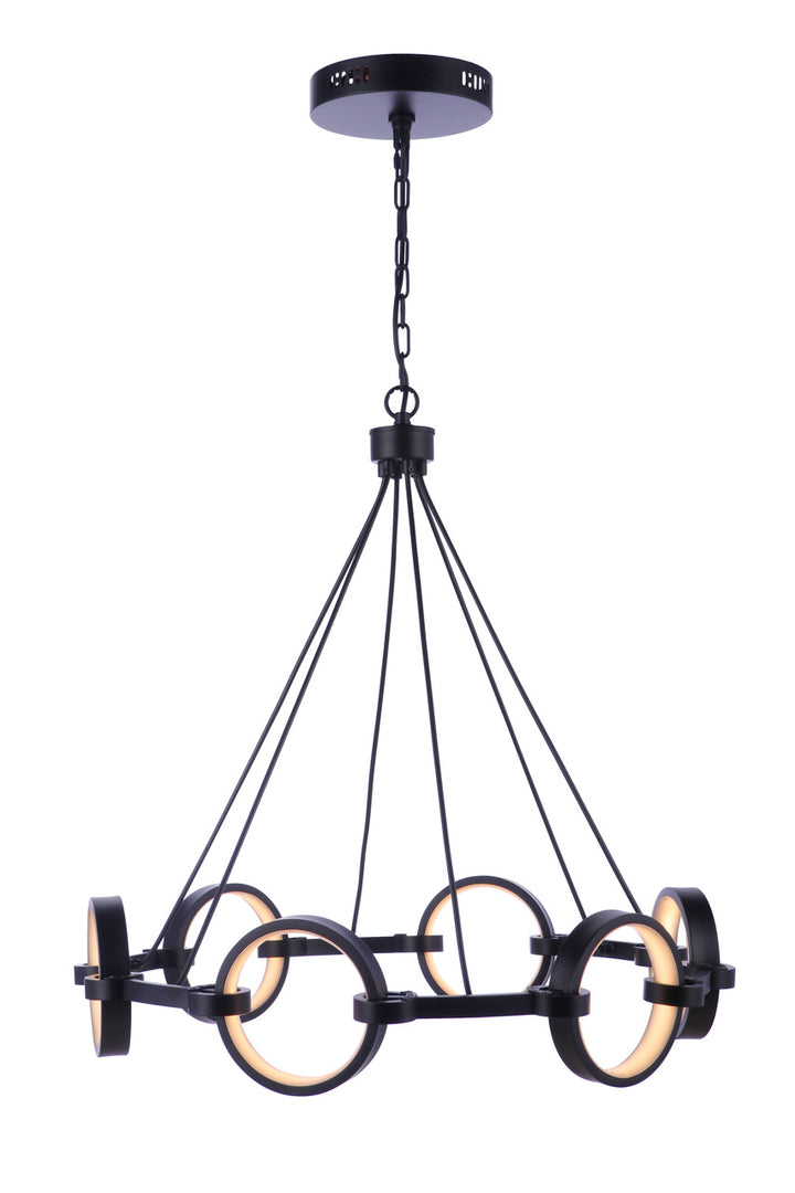 Context Ring LED Chandelier in Flat Black by Craftmade