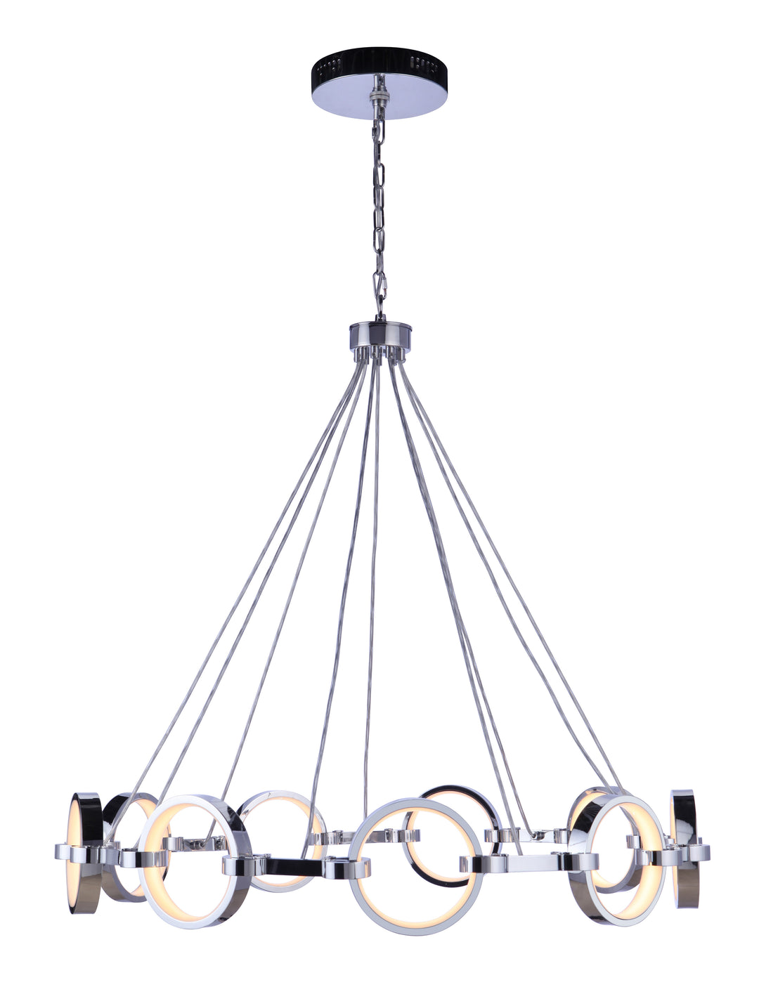 Context Ring LED Chandelier in Chrome by Craftmade