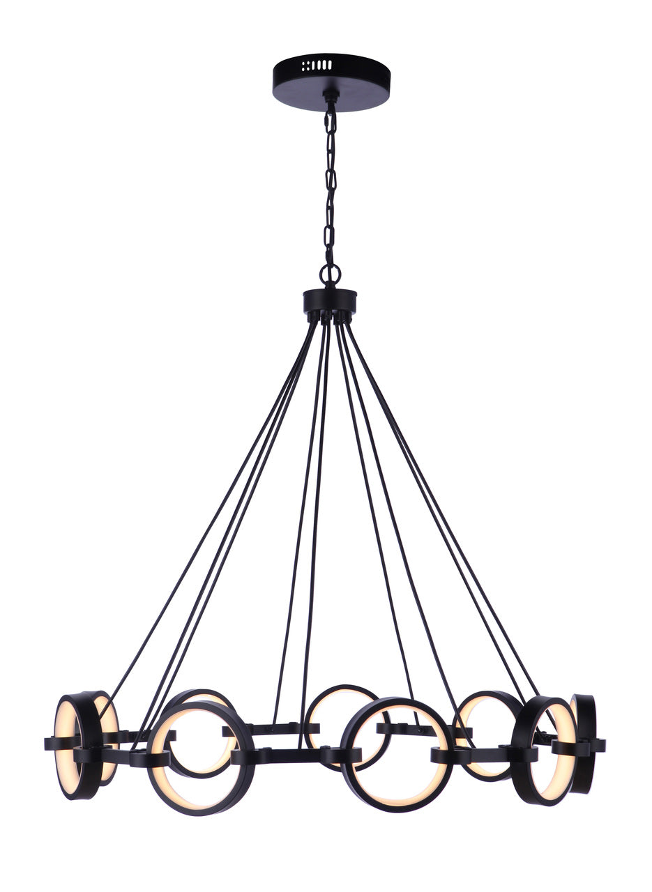 Context Ring LED Chandelier in Flat Black by Craftmade