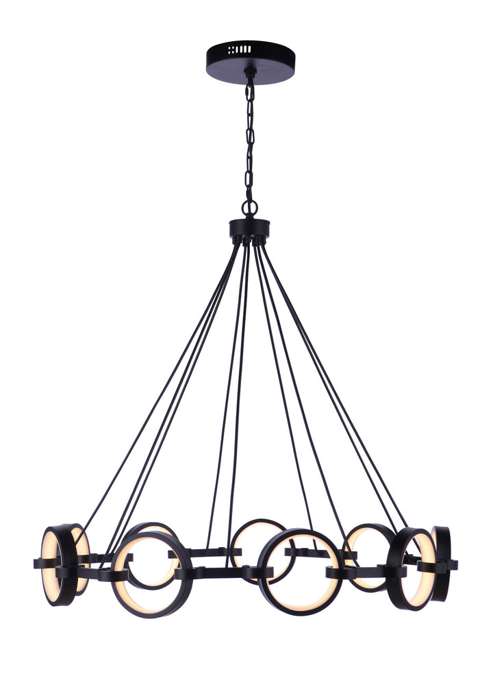 Context Ring LED Chandelier in Flat Black by Craftmade