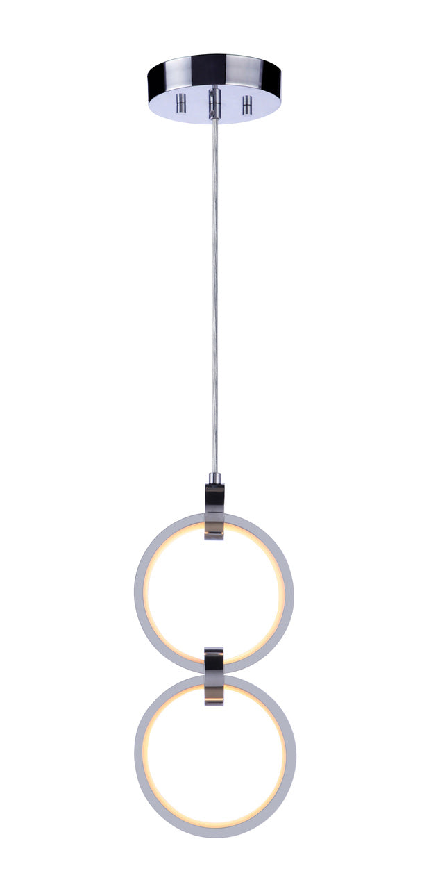 Context Ring LED Pendant in Chrome by Craftmade