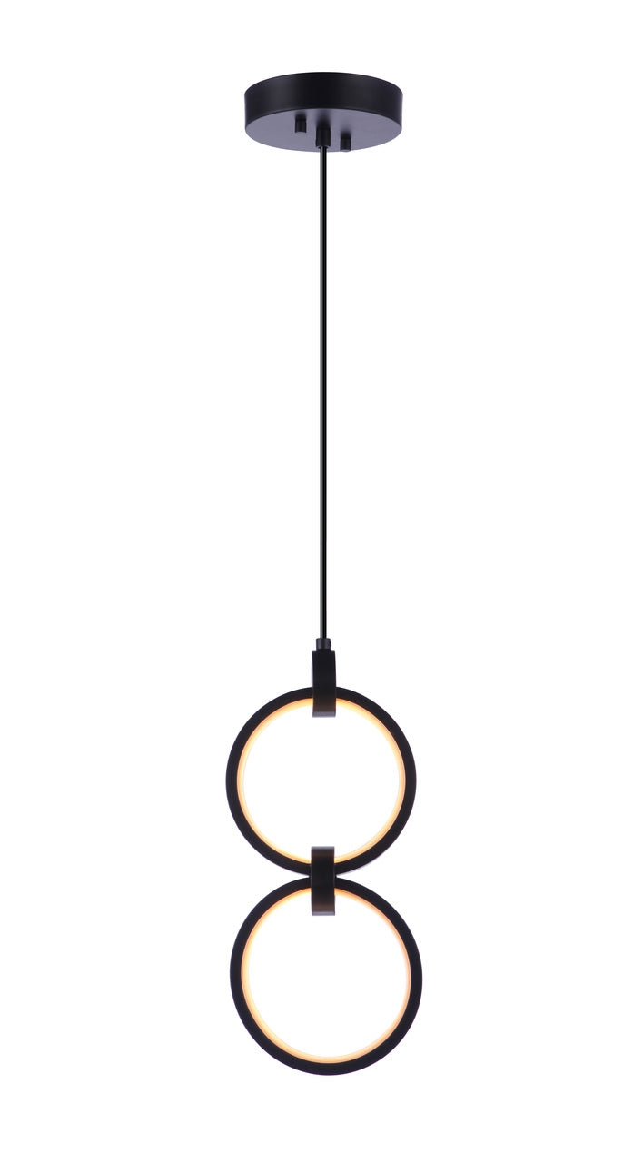 Context Ring LED Pendant in Flat Black by Craftmade