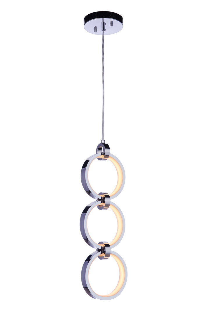 Context Ring LED Pendant in Chrome by Craftmade
