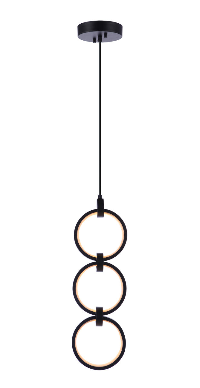 Context Ring LED Pendant in Flat Black by Craftmade