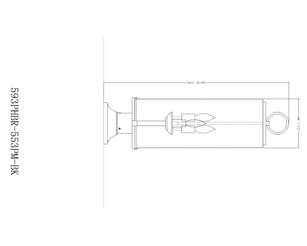 Sana - 3 Light Outdoor Pier Mount Light (593PHBR-553PM)