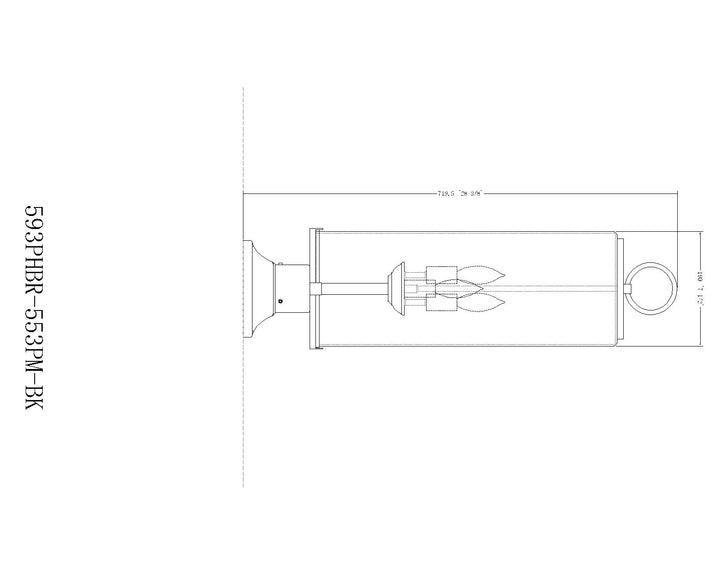 Sana - 3 Light Outdoor Pier Mount Light (593PHBR-553PM)