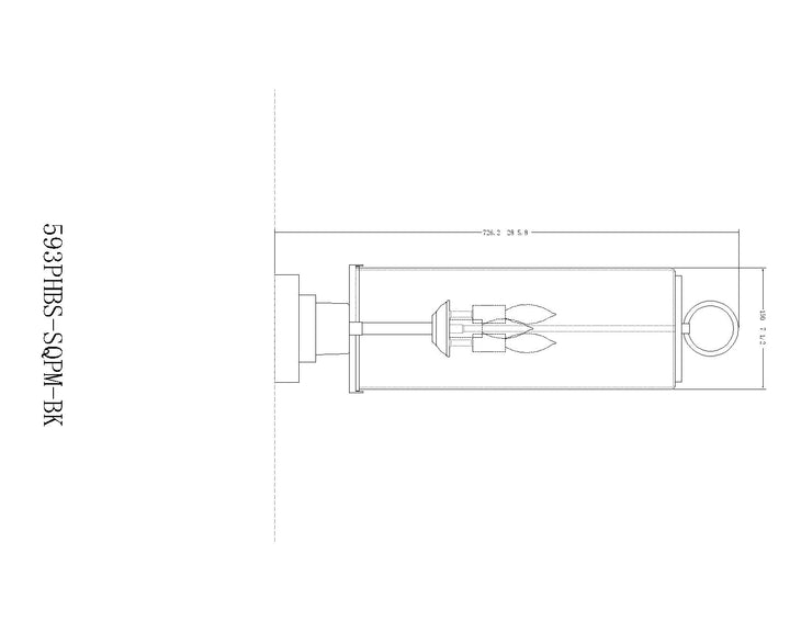 Sana - 3 Light Outdoor Pier Mount Light (593PHBS-SQPM)