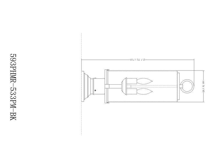 Sana - 2 Light Outdoor Pier Mount Light (593PHMR-533PM)