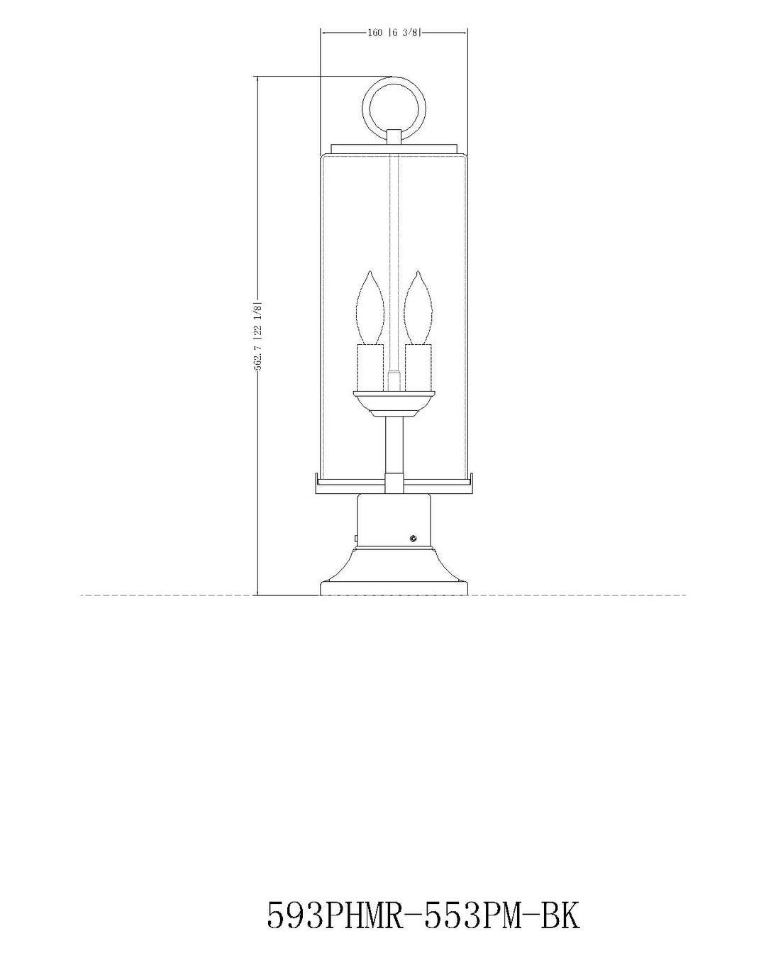 Sana - 2 Light Outdoor Pier Mount Light (593PHMR-553PM)