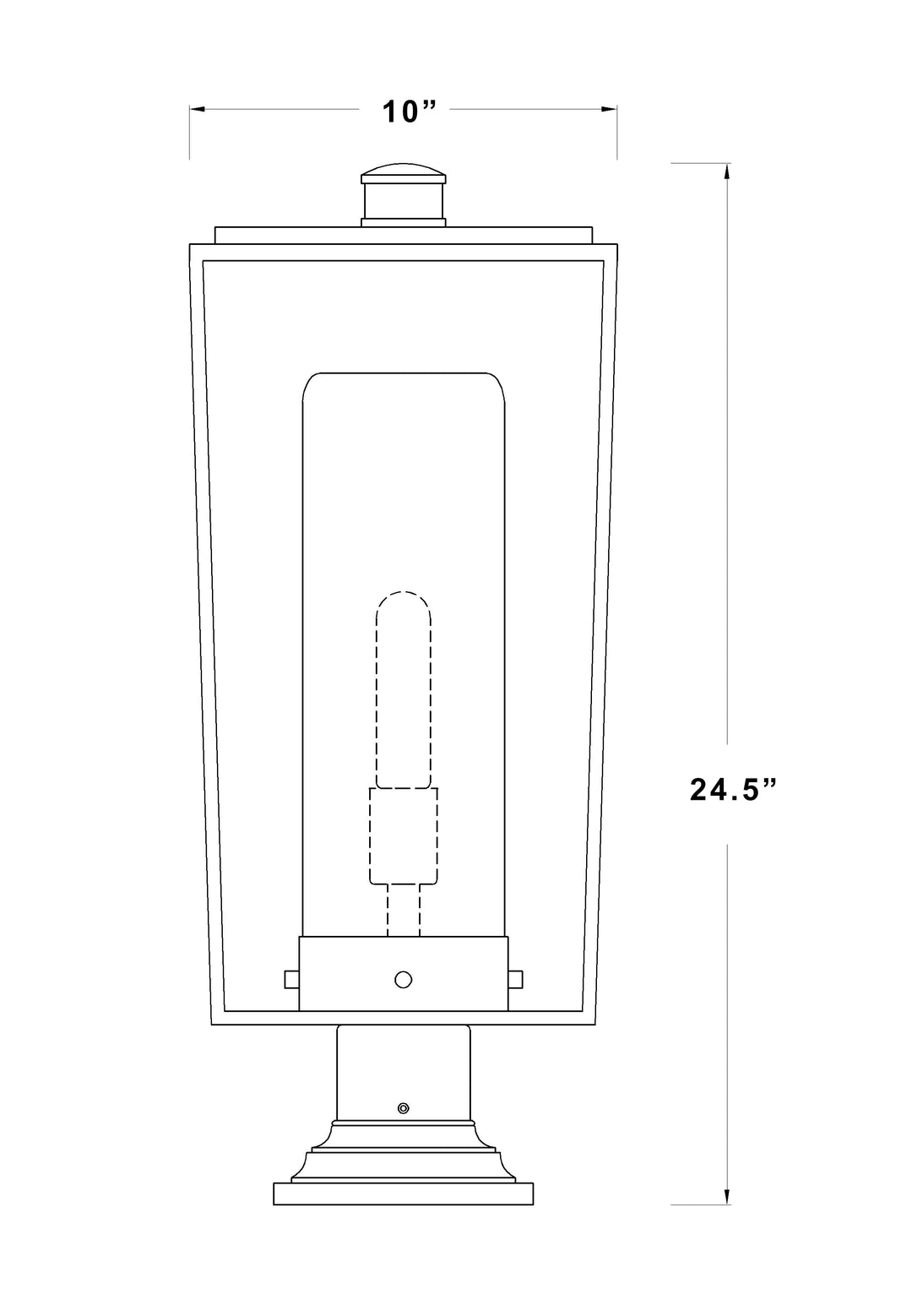 Sheridan - 1 Light Outdoor Pier Mount Light (594PHBR-533PM)