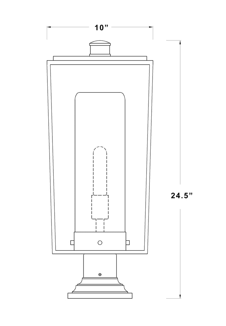 Sheridan - 1 Light Outdoor Pier Mount Light (594PHBR-533PM)