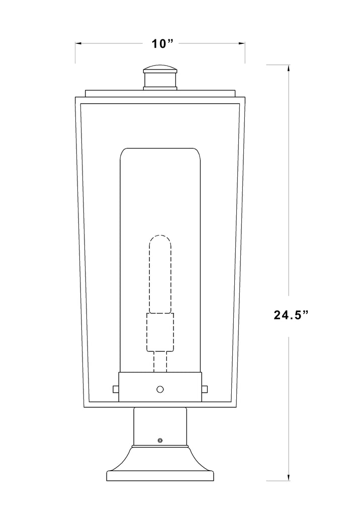 Sheridan - 1 Light Outdoor Pier Mount Light (594PHBR-553PM)