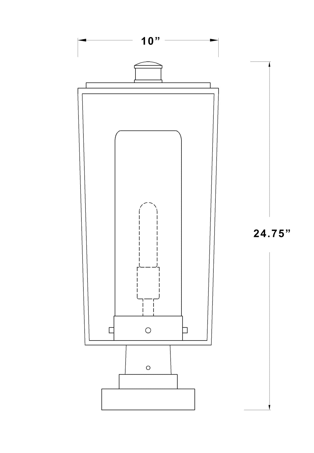 Sheridan - 1 Light Outdoor Pier Mount Light (594PHBS-SQPM)